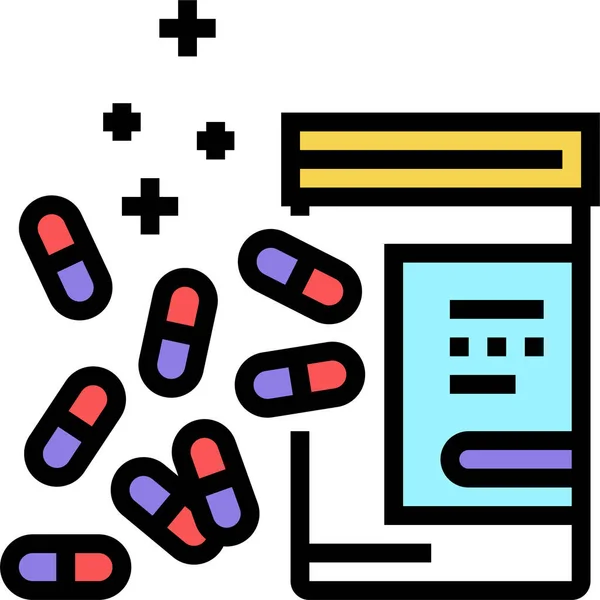 Medicamenti Gotta Icona Del Trattamento — Vettoriale Stock