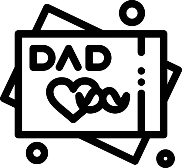 Karta Dzień Ojcowie Ikona Matka Ojciecdzień Kategoria — Wektor stockowy