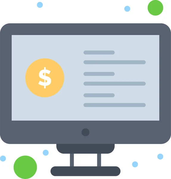 Analysis Money Monitor Icon Marketingseo Category — Stock Vector