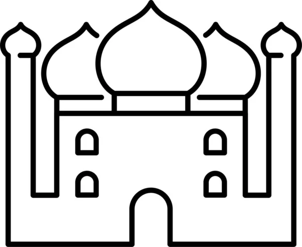 Arkitektur Mahal Monument Ikon — Stock vektor