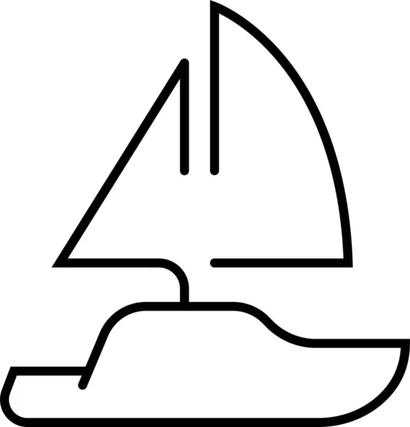 Club Yachting Icono Transporte — Vector de stock