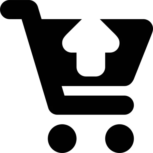Basket Cart Ecommerce Icon Solid Style — Stock Vector