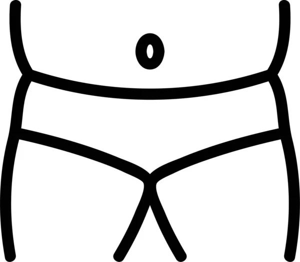 Body Contour Obesity Icon — Stock Vector