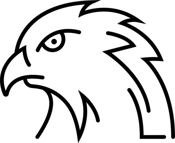 Vogel Adler Habicht Symbol — Stockvektor