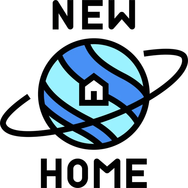 New Home Space Icon — Stock Vector
