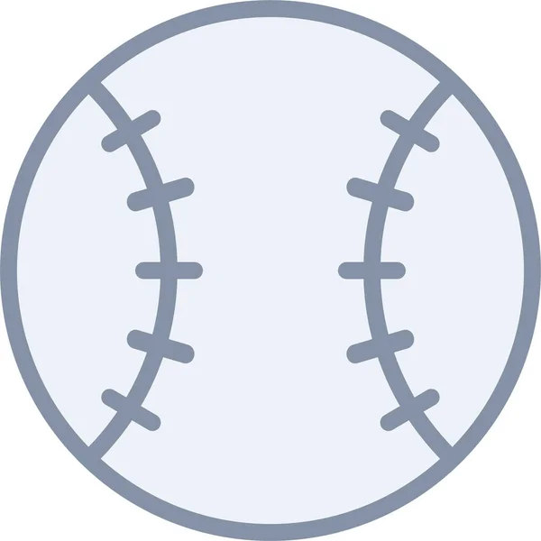 Icône Jeu Baseball Balle Dans Style Filledoutline — Image vectorielle