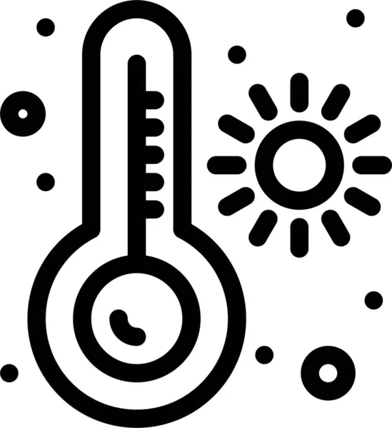 Meter Temperatuur Thermometer Icoon — Stockvector