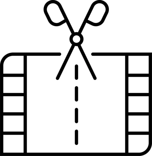 Tesoura Ícone Edição Vídeo —  Vetores de Stock