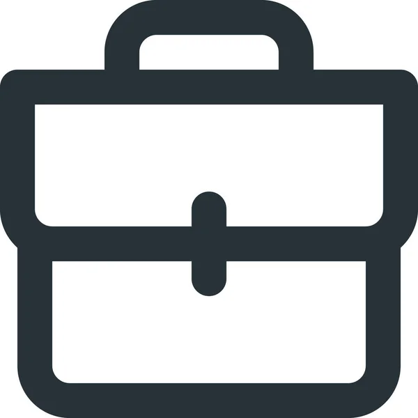 バッグブリーフケース ソリッドスタイルの公式アイコン — ストックベクタ