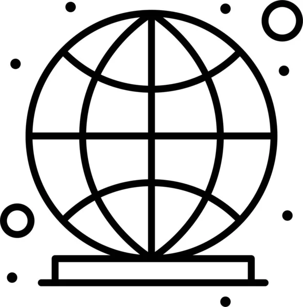 Connessione Globo Globale Icona — Vettoriale Stock