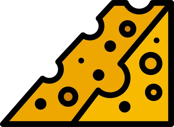 Τυρί Πάχυνση Τροφίμων Εικονίδιο Filledskip Στυλ — Διανυσματικό Αρχείο