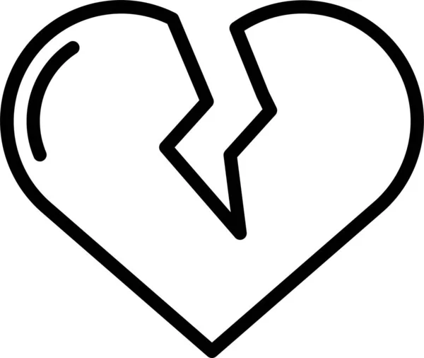 Икона Любви Валентина Разбитого Сердца Категории Привязанности — стоковый вектор