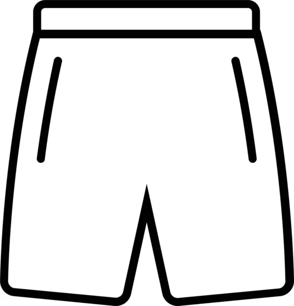 Ropa Pantalones Cortos Deporte Icono — Archivo Imágenes Vectoriales