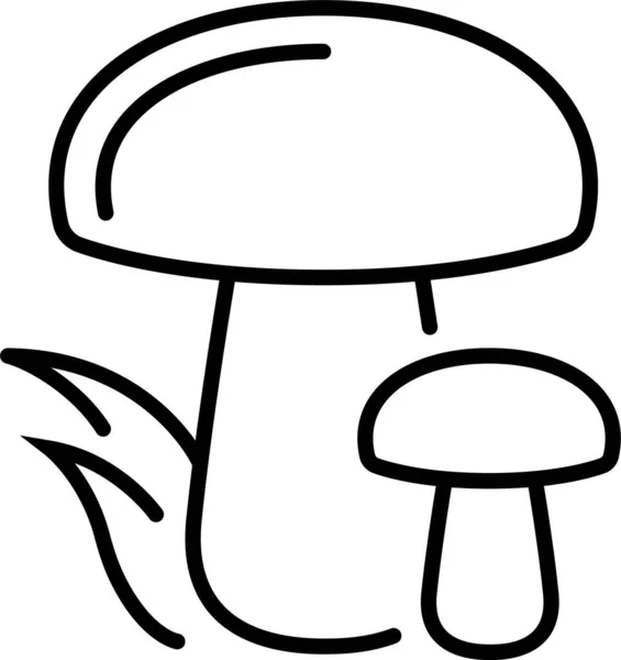 Nahrung Wald Pilz Symbol — Stockvektor