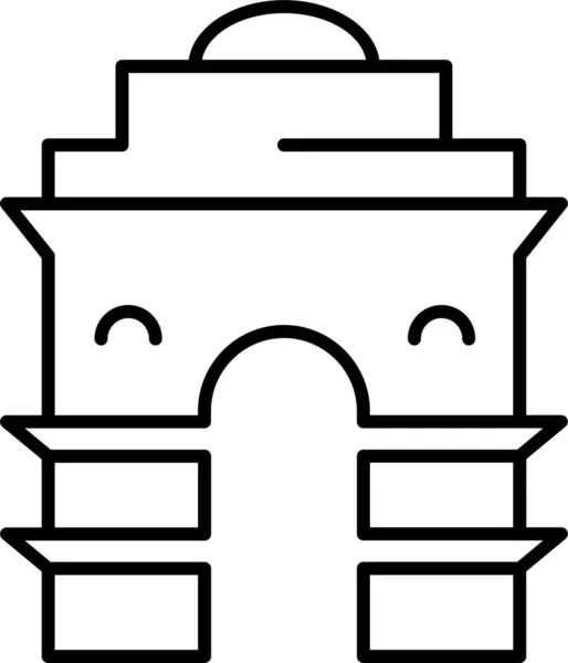 Arquitectura Puerta Puertas Icono — Vector de stock
