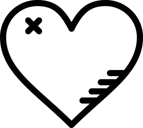 Corazón Favorito Como Icono Categoría Loveromance — Archivo Imágenes Vectoriales