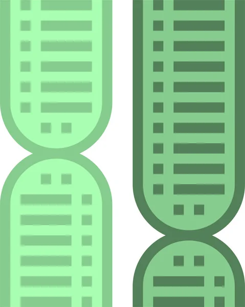 Dna Infomation Ícone Médico Estilo Plano —  Vetores de Stock