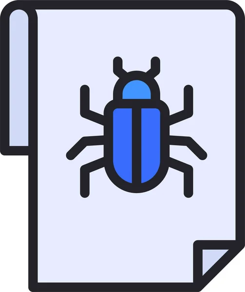 Bug Document File Icon — Stock Vector