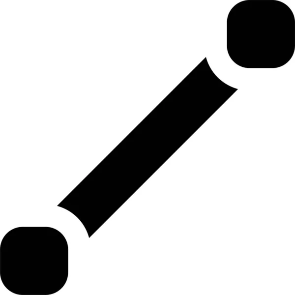 Linienpfadform Symbol Soliden Stil — Stockvektor