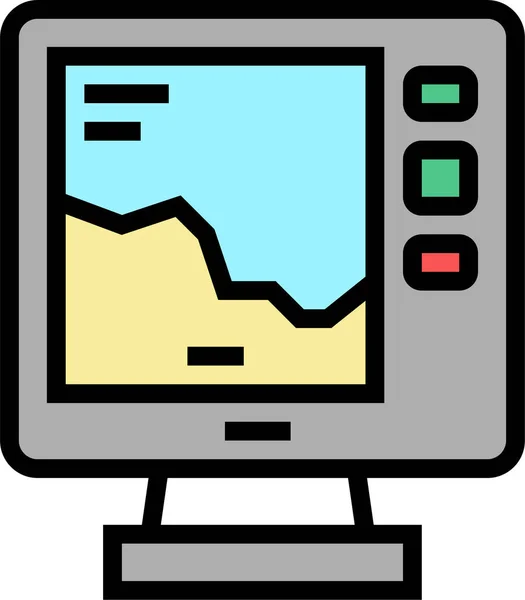 Boat Navigation Equipment Icon — Stock Vector
