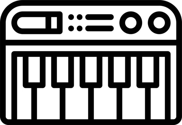 Billentyűzet Zene Zongora Ikon — Stock Vector