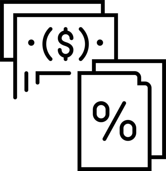 Ícone Dinheiro Investimento Certificado —  Vetores de Stock