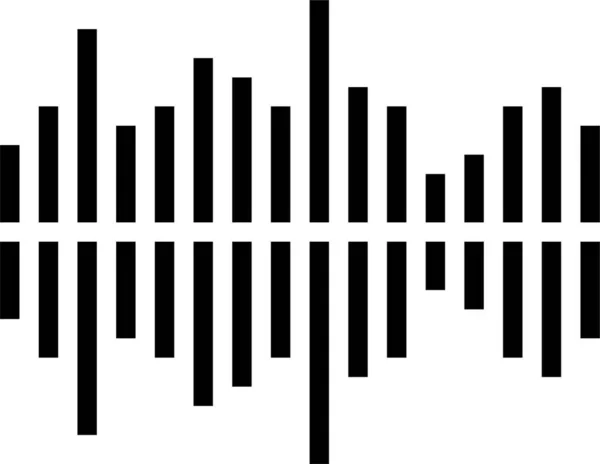 Fréquence Bruit Icône Blanche Dans Style Contour — Image vectorielle