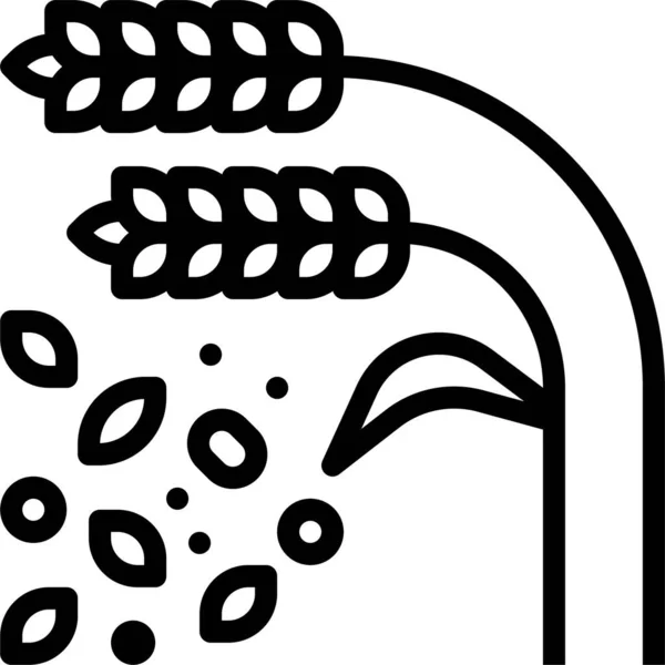 Getreide Lebensmittel Getreide Symbol Umriss Stil — Stockvektor