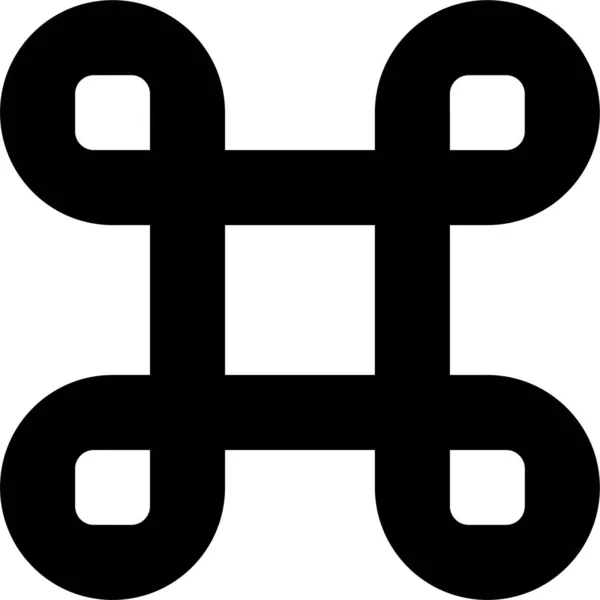 Befehl Solides Glyphen Symbol Solidem Stil — Stockvektor