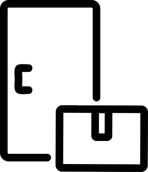 Icône Livraison Messager Contour Dans Catégorie Livraison Exécution Expédition — Image vectorielle