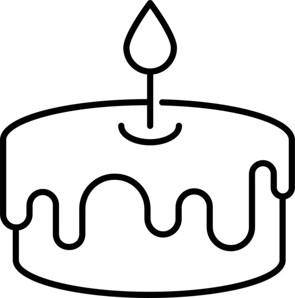 パン屋の誕生日ケーキアイコン — ストックベクタ