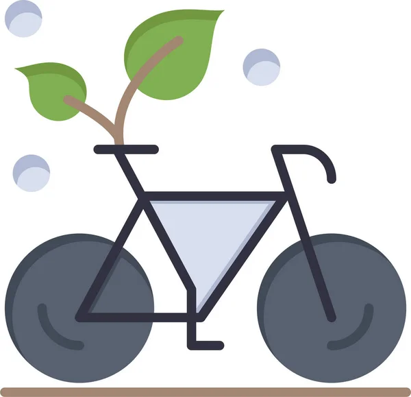 Cycle Éco Icône Environnement Dans Style Plat — Image vectorielle