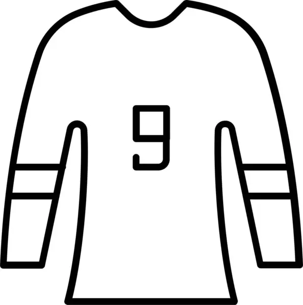 Forma Ropa Icono Hockey — Archivo Imágenes Vectoriales