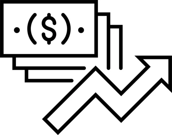 Freccia Valuta Icona Finanza — Vettoriale Stock