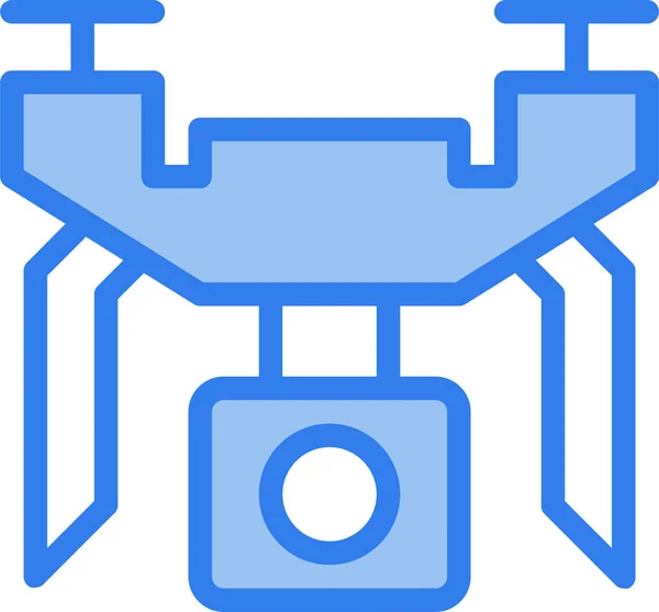 Icono Del Dron Del Dispositivo Cámara Estilo Filledoutline — Vector de stock