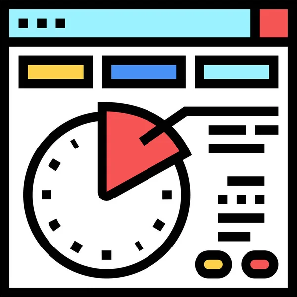 Tiempo Bebida Icono Productividad — Vector de stock