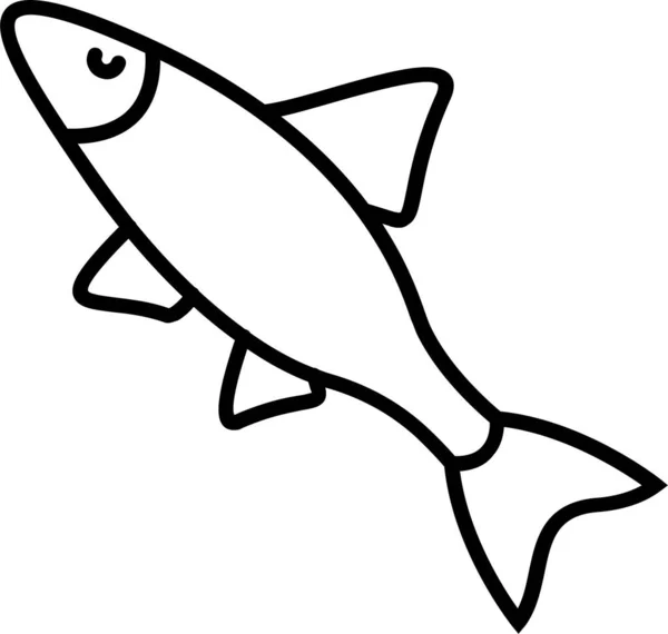 魚のローチシーフードアイコン — ストックベクタ