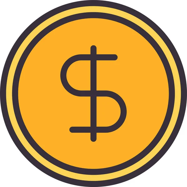 硬币美元财务图标 — 图库矢量图片