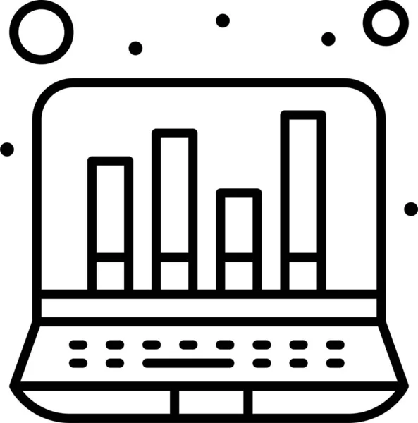 Computadora Gráfico Digital Icono — Archivo Imágenes Vectoriales