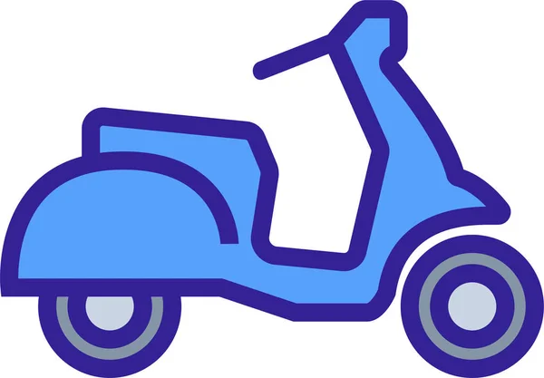 Ikona Dostarczania Konturu Roweru Kategorii Pojazdówskromny Transport — Wektor stockowy