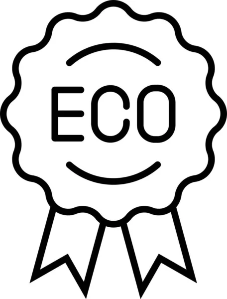 Ícone Medalha Eco Agricultura —  Vetores de Stock