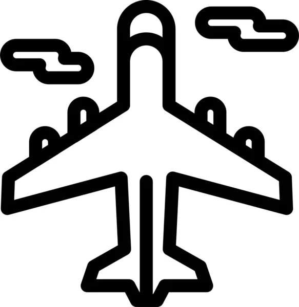 Airplane Plane Transport Icon — Stock Vector
