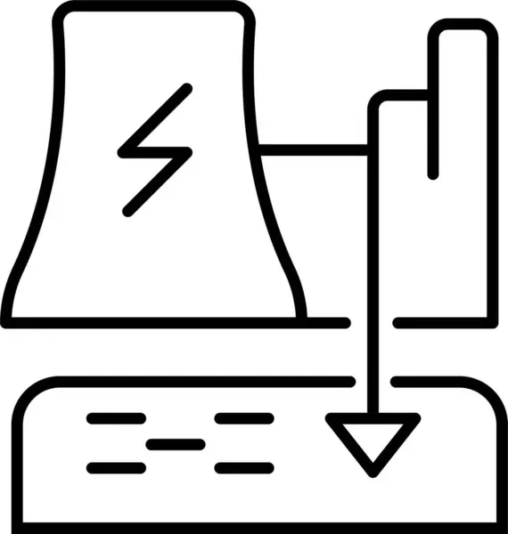 Ícone Energia Elétrica Hidroeletricidade —  Vetores de Stock