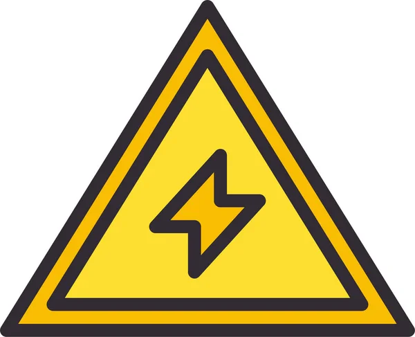 Значок Электрической Энергии Опасности — стоковый вектор