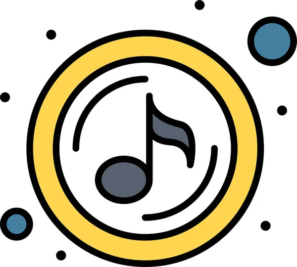 Música Reproducir Quaver Icono — Archivo Imágenes Vectoriales