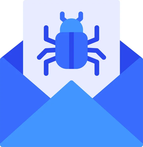 Bug Mail Malware Pictogram — Stockvector