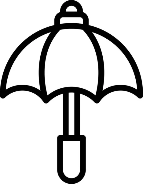 Esernyővédelmi Biztosítási Ikon Körvonalazott Stílusban — Stock Vector