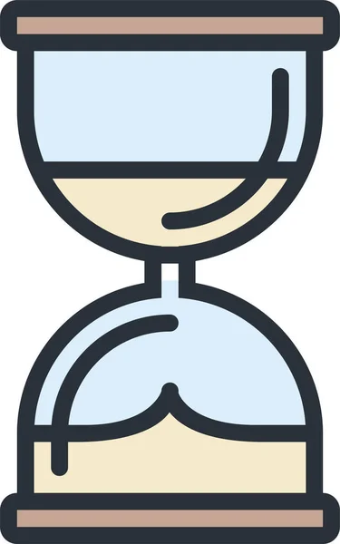 Ιστορία Της Επιχείρησης Hourglass Εικονίδιο Filledskip Στυλ — Διανυσματικό Αρχείο