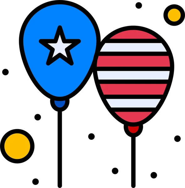 Ballons Américains Célèbrent Icône Dans Catégorie Independencedayus — Image vectorielle