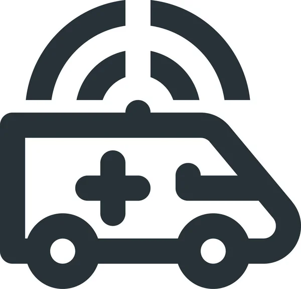 Ambulance Help Medical Icon Outline Style — Stock Vector